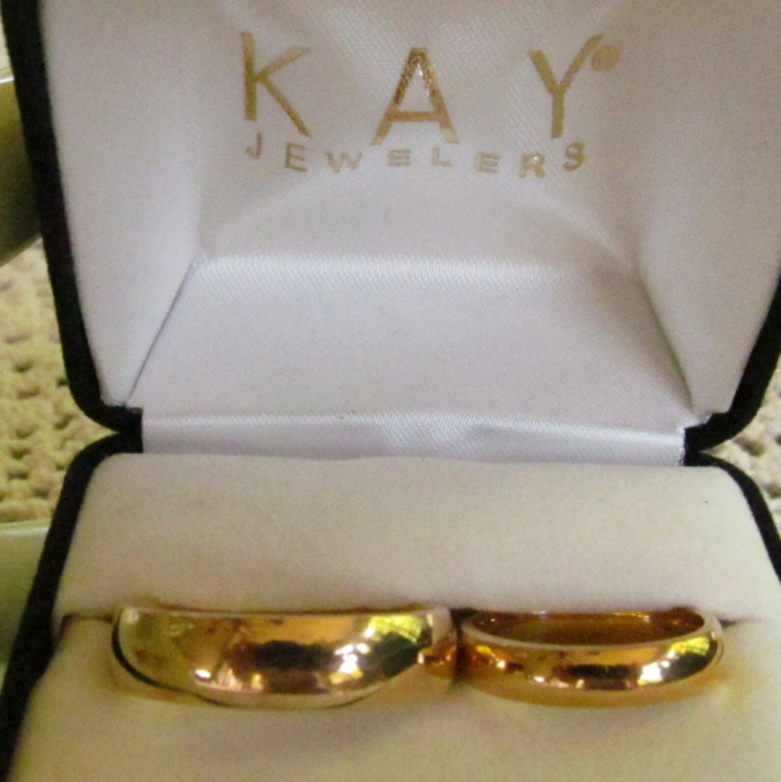 Mens Sz 12 Womens Sz 6 Wedding Rings 14K Gold Wedding Bands Set New