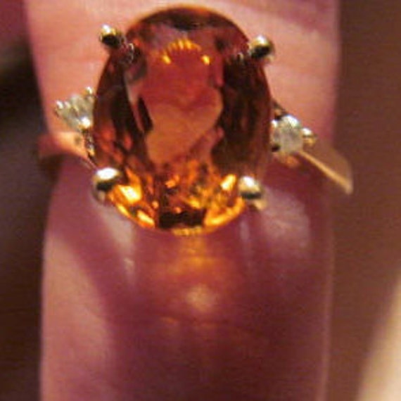 sz 6 14K Citrine Ring November Birthstone Ring Ye… - image 5