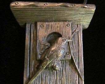 Pewter Bird House with Chickadee Necklace Special Gift For The Bird Lover Gift Box Included Bird Necklace Gifts for Her Jewelry Necklace