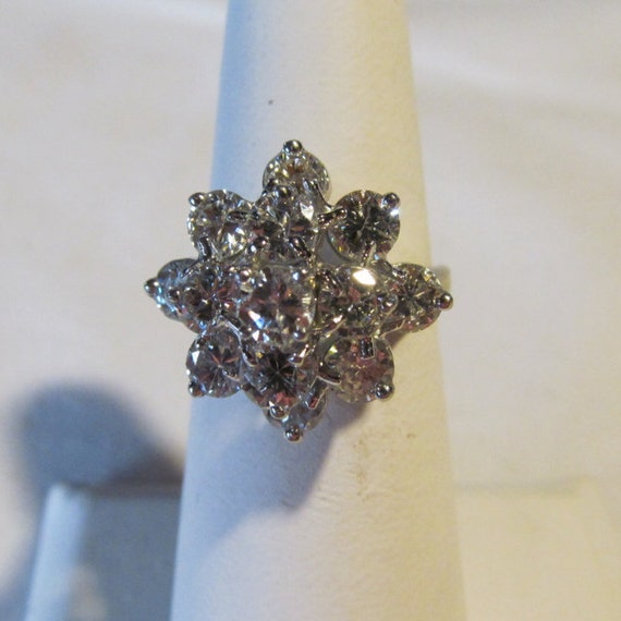 2.5 carat Real Diamond Ring 14kt White Gold Diamo… - image 6