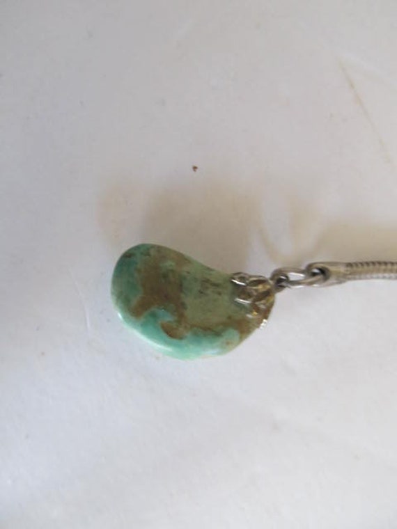 Southwestern Green Turquoise Nugget Key Ring Turq… - image 3