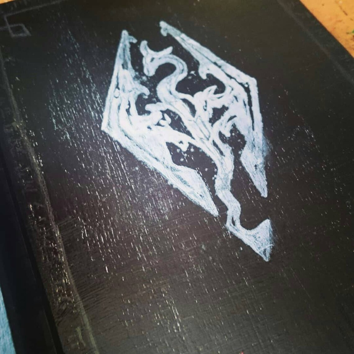 Wooden book box skyrim dragonborn book secret stash box Etsy