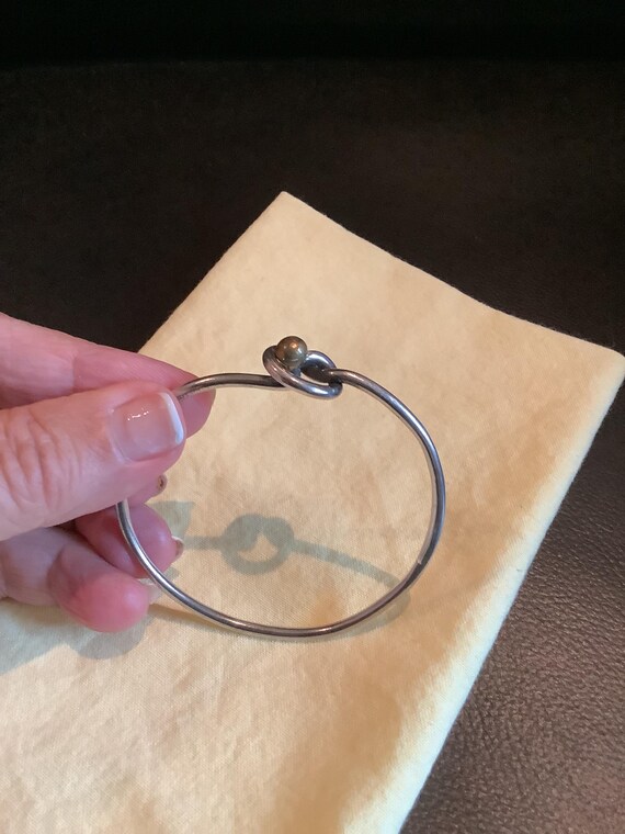 Silver Love Knot Bangle - image 2