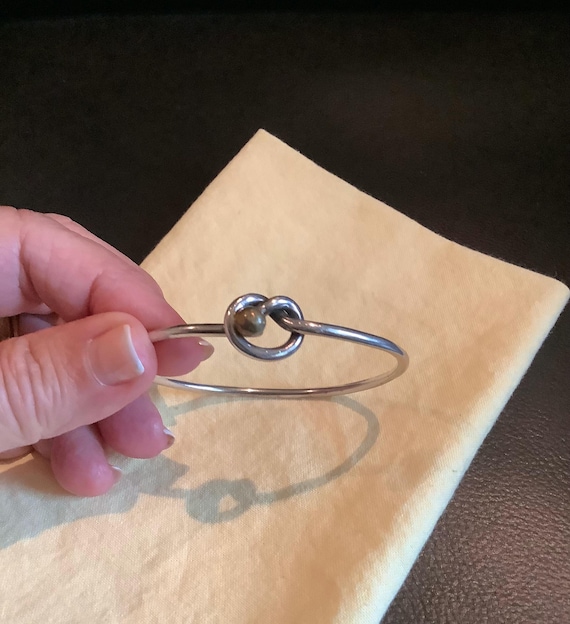 Silver Love Knot Bangle - image 1