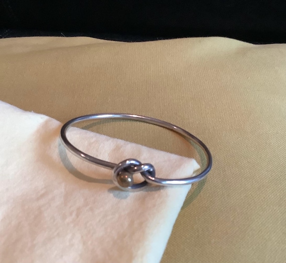 Silver Love Knot Bangle - image 5