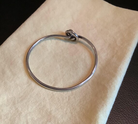Silver Love Knot Bangle - image 4