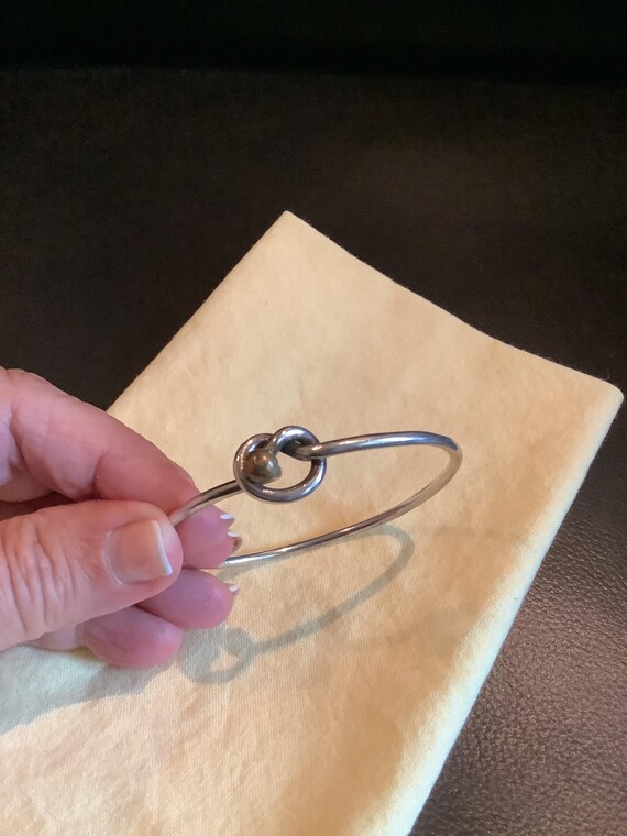 Silver Love Knot Bangle - image 3