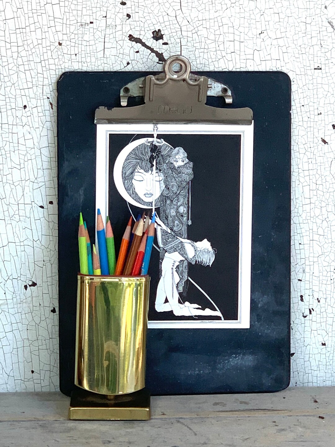 Brass Eyeglasses Holder Pencil Cup Eyeglass Holder Office Desk Mid