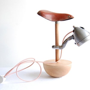 Bicycle. Handcrafted vintage industrial desk / floor lamp