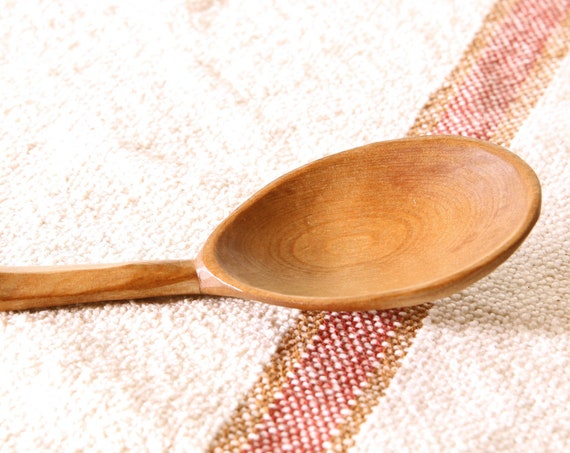 Hand Carved Serving Spoon - White Paper Birch - One Only - Free Shipping