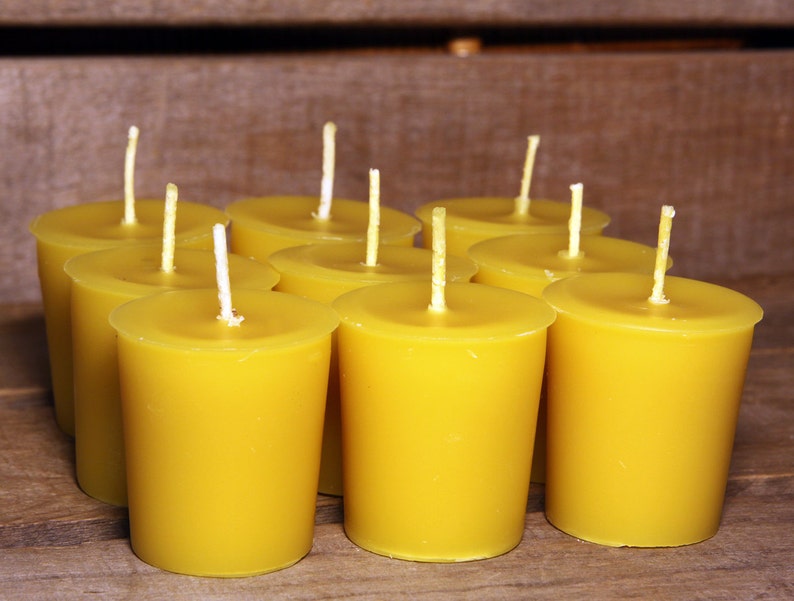 Beeswax Candles 100 Pure Beeswax Votive Candles 9 Pack Etsy