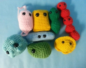 Microbe Toy Collection Amigurumi 8 in 1 Crochet Patterns PDF SAVE 2.00