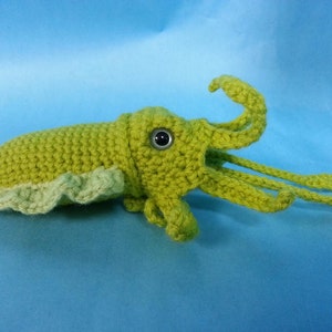 Cuttlefish w/ Tentacles Realistic Amigurumi Crochet Pattern PDF