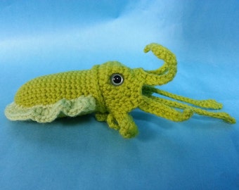 Cuttlefish w/ Tentacles Realistic Amigurumi Crochet Pattern PDF