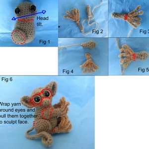 Pygmy Tarsier Realistic Amigurumi Crochet Pattern PDF image 4