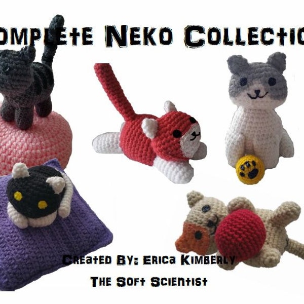 Neko Atsume Cat Kitten Crochet Pattern Amigurumi - PDF Complete Guide for All Cats!