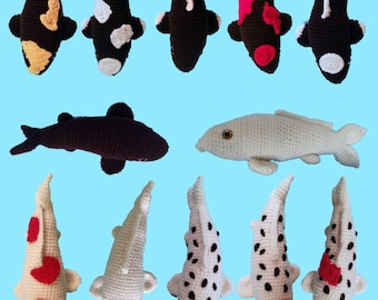 Collezione Koi Fish Tutti i 12 colori Amigurumi Schema all'uncinetto PDF Salva 2.00