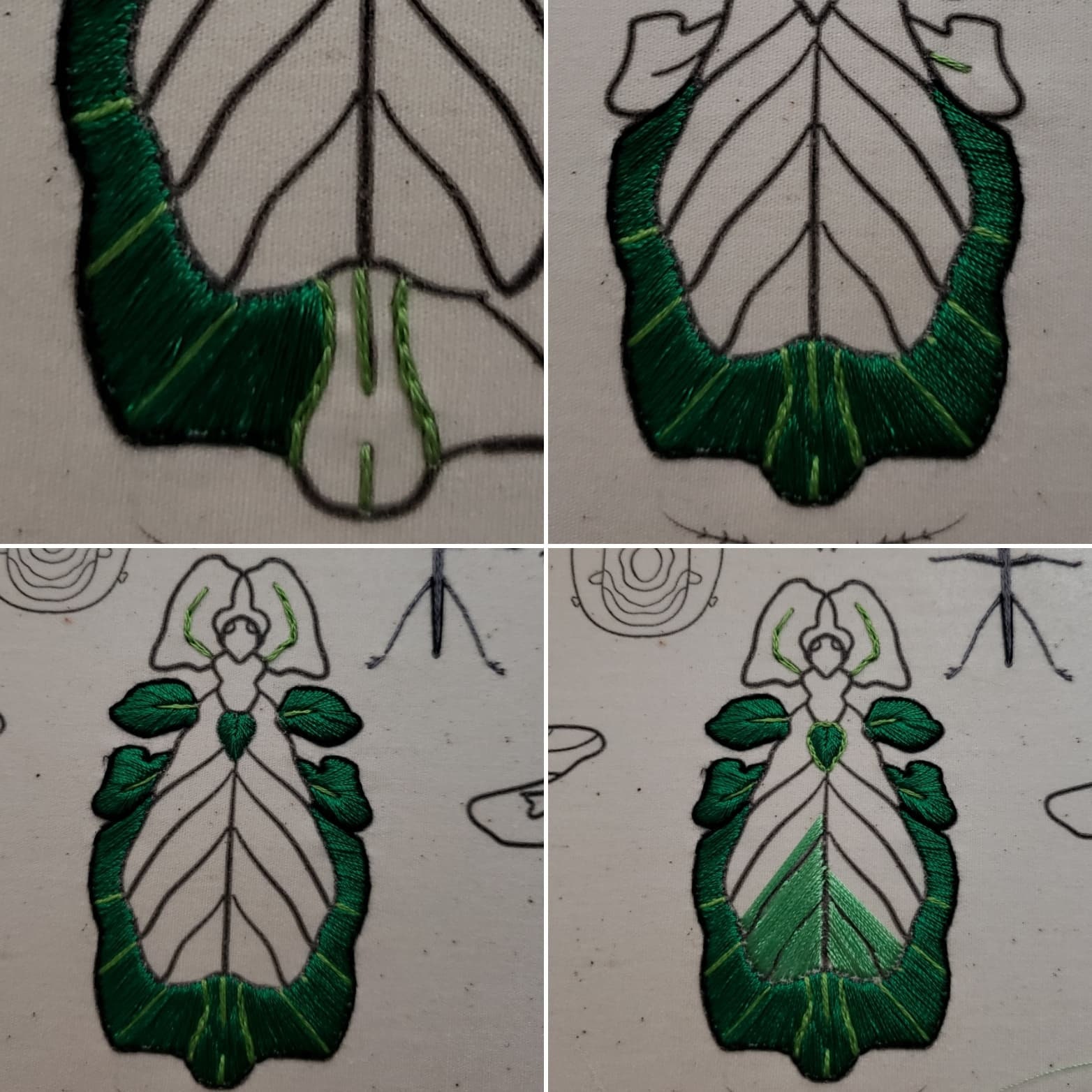Insect Bugs Embroidery Pattern Entomology Cicada Dragonfly Stitchalong ...