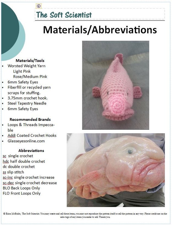 Blobfish Crochet Pattern Funny Crochet Pattern Ugly Fish -  Hong Kong