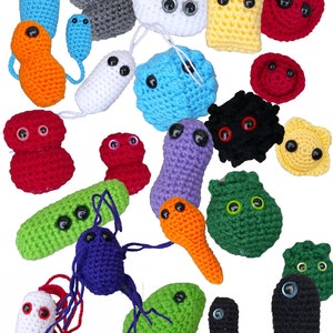 19 Muster Ultimative Microbe Toy Collection Amigurumi E-Book mit Mini-Mustern Bild 1