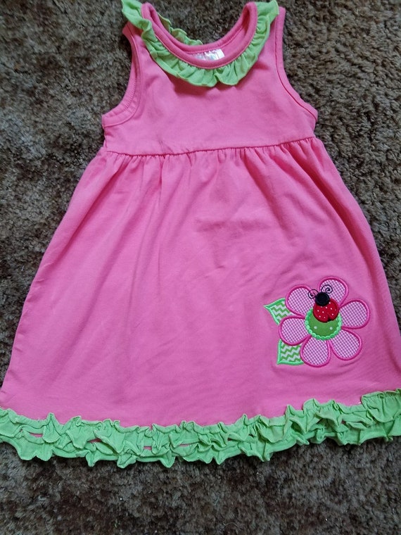 pink and lime green dress