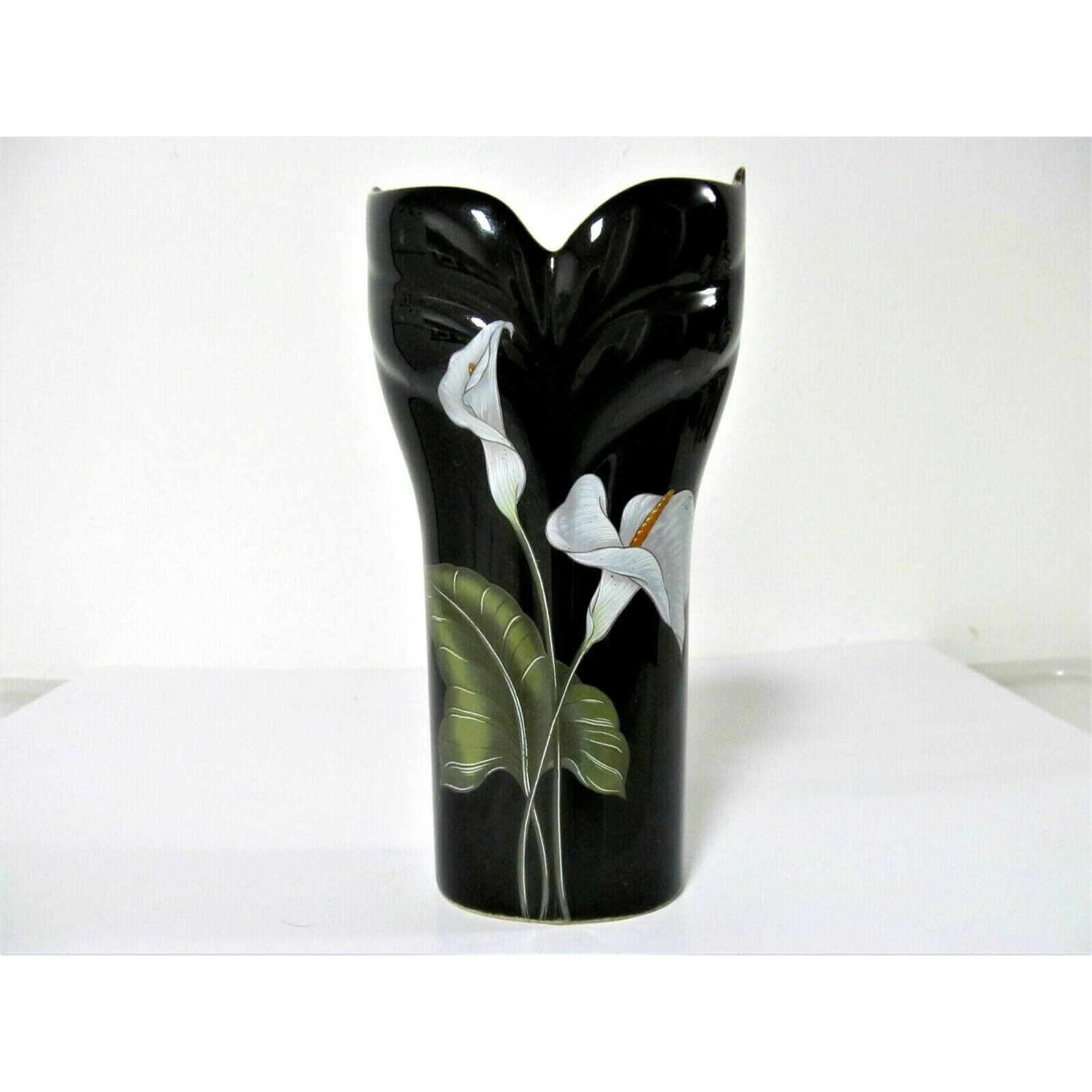 Vintage Yamaji Japan Ceramic Vase Hand Painted Water Lilies Etsy