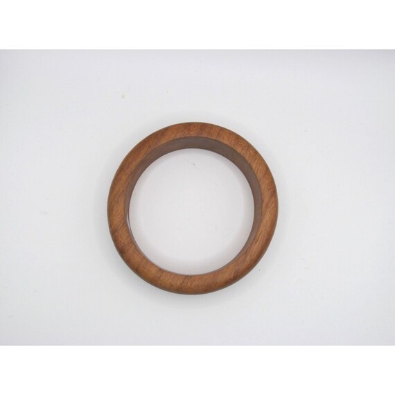 Vintage Wood Brass Bangle Bracelet Made in India - image 3