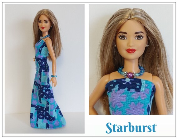 Evalueerbaar afbreken Vooruitgang Fits PETITE Barbie Fashionistas Doll Clothes STARBURST Gown - Etsy