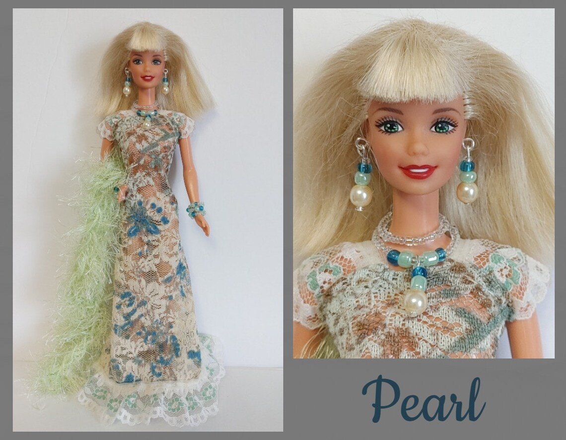 PEARL : OOAK Barbie DOLL green eyes blonde hair Fashion | Etsy
