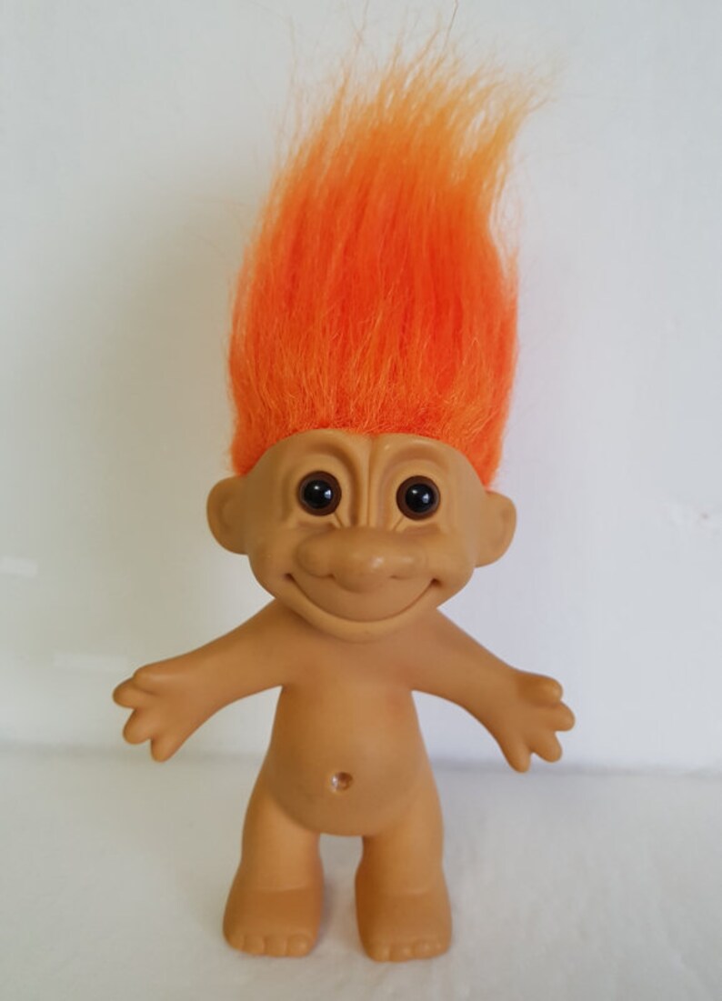 4 Vintage Russ Troll Doll Orange Hair Brown Eyes Etsy