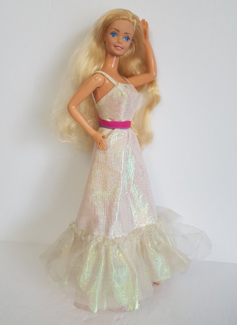 CRYSTAL BARBIE Doll 80's vintage Superstar Face Iridescent Etsy