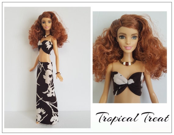 Tall Barbie Fashionistas Doll Clothes Tropical Treat Bandeau Etsy