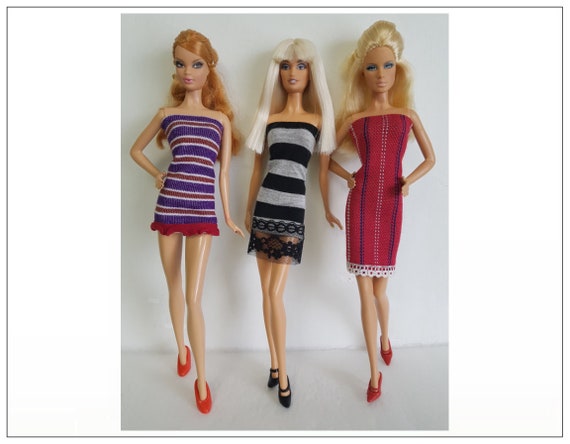 Model Muse Barbie Doll Clothes Lot of 3 Sexy Dresses DRESS | Etsy