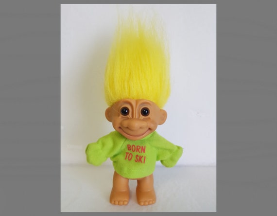 troll doll with yellow hair
