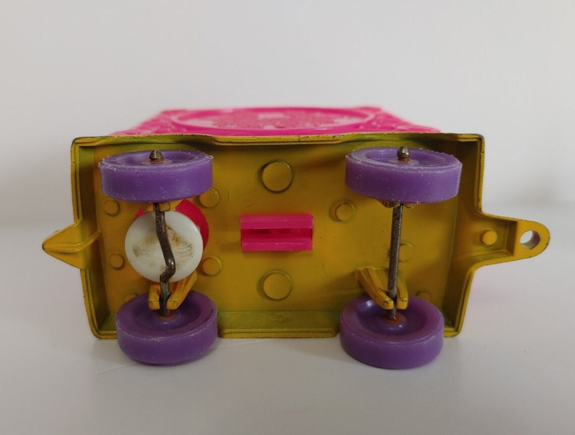 TOOTSIE TOYS Hickory Dickory Dock Clock Yellow Diecast Base Etsy