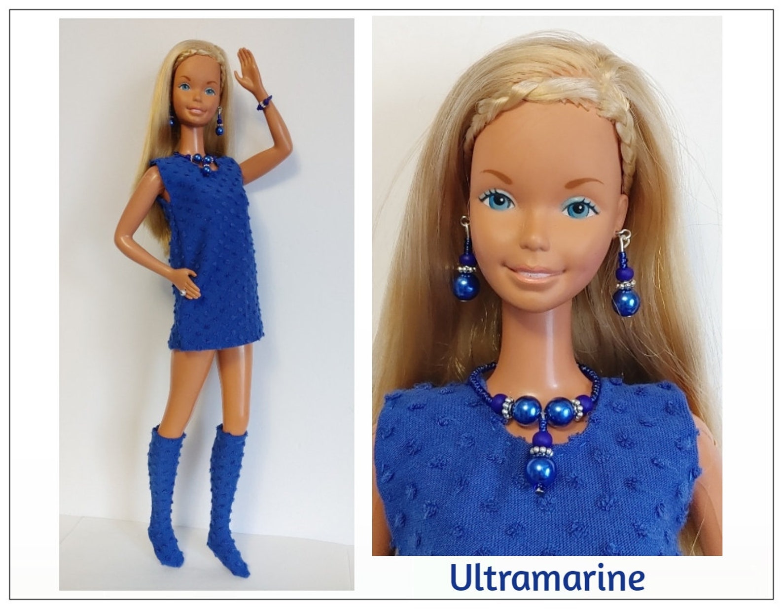 Supersize 18 In Barbie Doll Clothes Ultramarine Retro Etsy