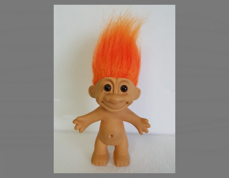 4 Vintage Russ Troll Doll Orange Hair Brown Eyes Etsy