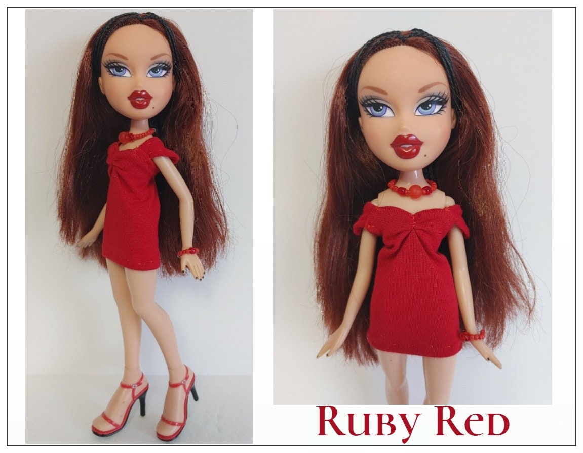 Doll Clothes RUBY RED Sexy Dress and Matching Israel