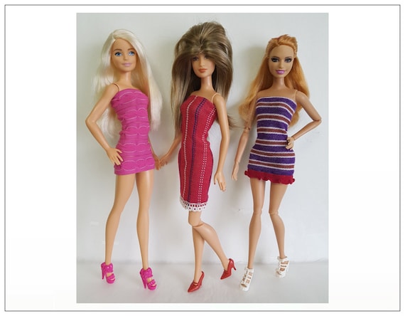 Barbie Fashionistas Doll Clothes Lot Of 3 Sexy Dresses Etsy