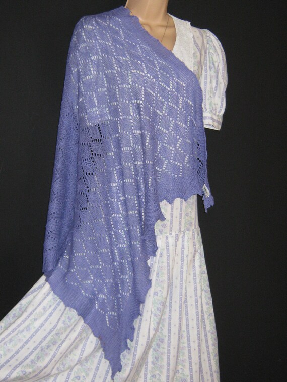 Laura Ashley Vintage 80s Bluebell Cotton Cobweb Scarf Shawl - Laura Ashley Bluebell Bedding Laura Ashley Vintage 80s Bluebell Cotton Cobweb Scarf Shawl - Laura Ashley Bluebell Bedding