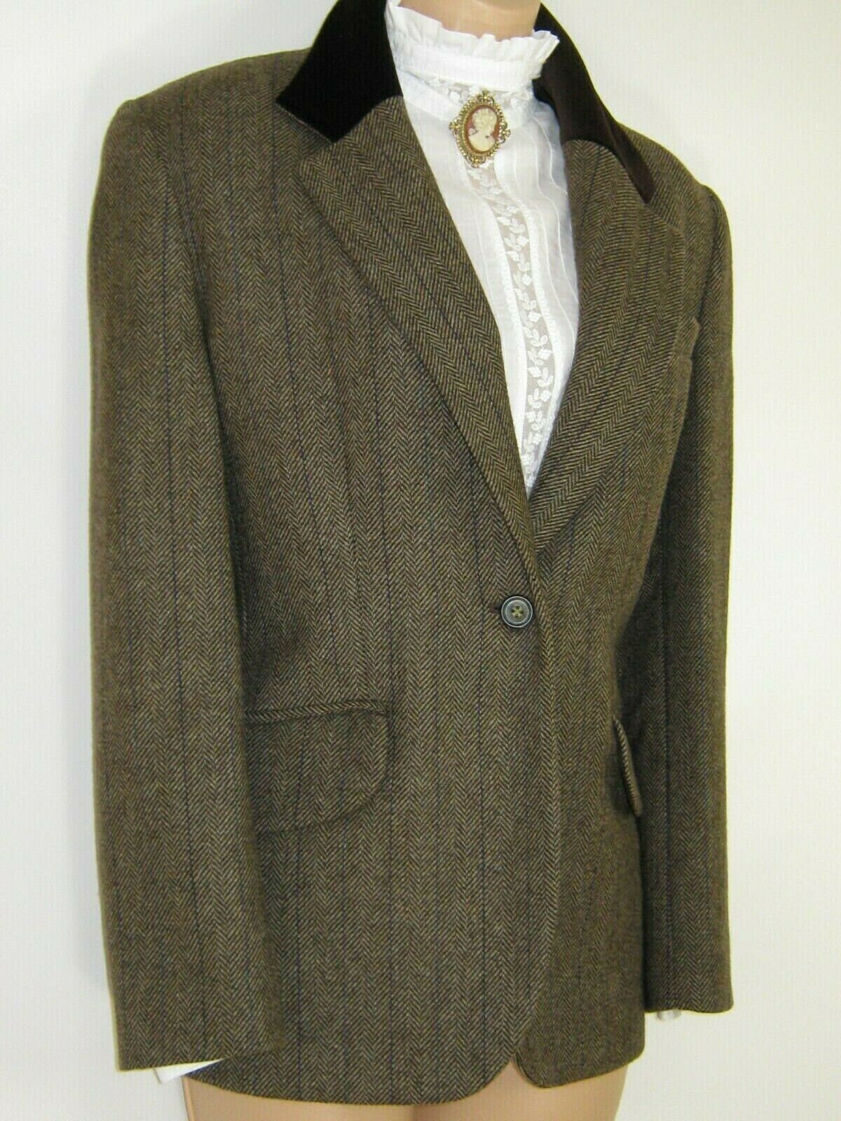 LAURA ASHLEY Vintage English Herringbone Wool Tweed Country Jacket Blazer,  UK10 - Etsy UK