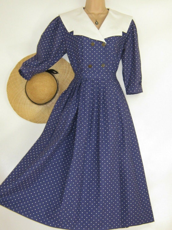 LAURA ASHLEY Vintage Edwardian Sailor Seaside 30s