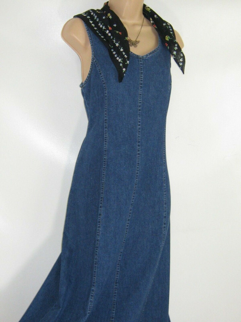 laura ashley denim pinafore dress