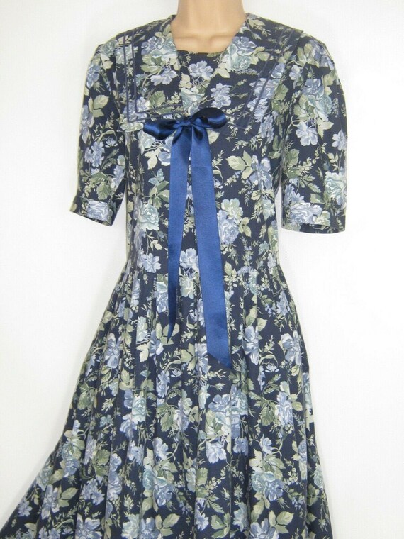 LAURA ASHLEY Vintage Cornflower Rose Nautical Sail