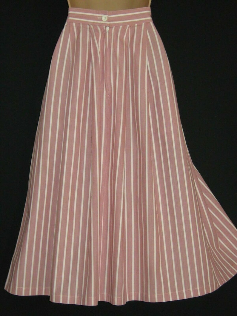 LAURA ASHLEY Vintage 80s RedWhite Striped Sailor Blouse /& Skirt Set UK810 Label 12