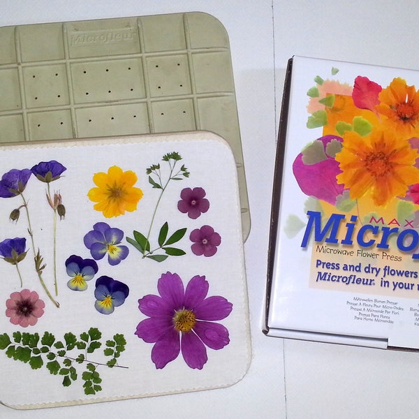 Microwave Flower Press - Microfleur  - 9" x 9"  Gift for Crafters