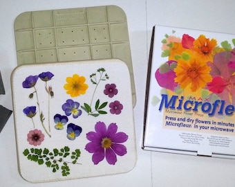 Microwave Flower Press - 5 x 5" Flower Press - Gift for flower lovers - #077