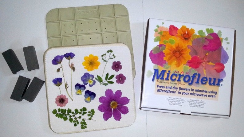 Microwave Flower Press 5 x 5 Flower Press Gift for flower lovers 077 image 1