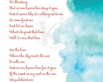 Moana Song Lyrics Etsy Moana Song Lyrics Etsy