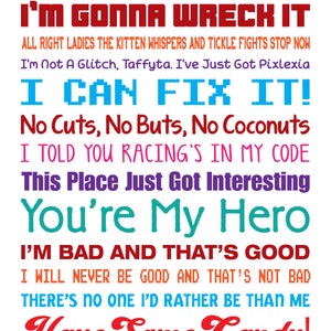 Wreck It Ralph Subway Art, 8x10 Digital Print